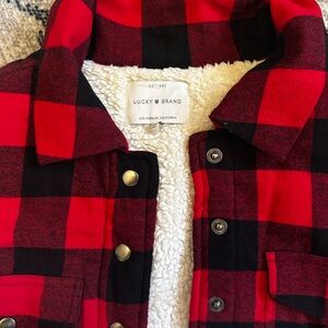 NWOT: Lucky Brand Red and Black Buffalo Plaid Jacket